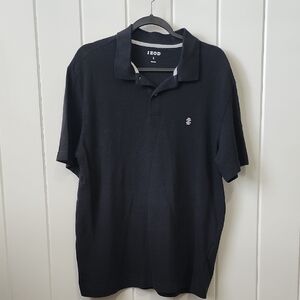 IZOD Men's BLACK Polo Shirt - Large
